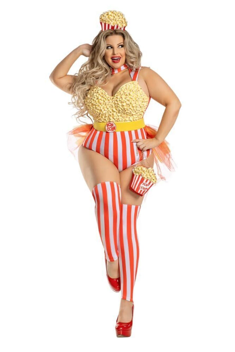 2653 Plus Size POP Babe Costume, Multi, 2X